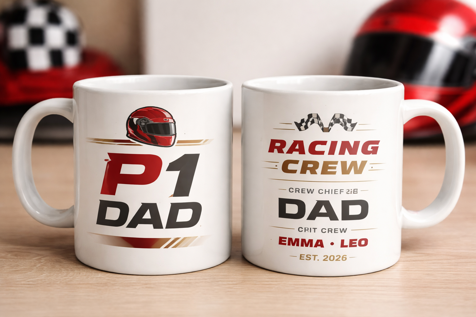 Junior Pit Crew personalised mug